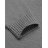 imageCOOFANDY Mens Shawl Collar Pullover Sweater Relaxed Fit Casual Cotton Cable Knit Sweaters with PocketsGrey