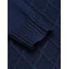 imageCOOFANDY Mens Shawl Collar Sweaters VNeck Relaxed Fit Cable Pullovers01navy Blue