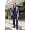 imageCOOFANDY Mens Shawl Collar Sweaters VNeck Relaxed Fit Cable Pullovers01navy Blue