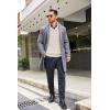 imageCOOFANDY Mens Shawl Collar Sweaters VNeck Relaxed Fit Cable PulloversApricot