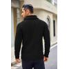 imageCOOFANDY Mens Shawl Collar Sweaters VNeck Relaxed Fit Cable PulloversBlack