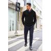 imageCOOFANDY Mens Shawl Collar Sweaters VNeck Relaxed Fit Cable PulloversBlack