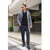 imageCOOFANDY Mens Shawl Collar Sweaters VNeck Relaxed Fit Cable PulloversBlack