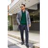 imageCOOFANDY Mens Shawl Collar Sweaters VNeck Relaxed Fit Cable PulloversDark Green