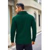 imageCOOFANDY Mens Shawl Collar Sweaters VNeck Relaxed Fit Cable PulloversDark Green