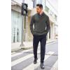 imageCOOFANDY Mens Shawl Collar Sweaters VNeck Relaxed Fit Cable PulloversGrey