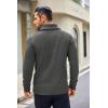 imageCOOFANDY Mens Shawl Collar Sweaters VNeck Relaxed Fit Cable PulloversGrey