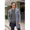 imageCOOFANDY Mens Shawl Collar Sweaters VNeck Relaxed Fit Cable PulloversGrey