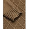 imageCOOFANDY Mens Shawl Collar Sweaters VNeck Relaxed Fit Cable PulloversKhaki