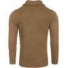 imageCOOFANDY Mens Shawl Collar Sweaters VNeck Relaxed Fit Cable PulloversKhaki