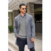 imageCOOFANDY Mens Shawl Collar Sweaters VNeck Relaxed Fit Cable PulloversLight Grey