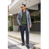 imageCOOFANDY Mens Shawl Collar Sweaters VNeck Relaxed Fit Cable PulloversOlive