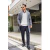 imageCOOFANDY Mens Shawl Collar Sweaters VNeck Relaxed Fit Cable PulloversWhite