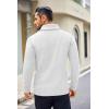imageCOOFANDY Mens Shawl Collar Sweaters VNeck Relaxed Fit Cable PulloversWhite