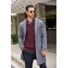 imageCOOFANDY Mens Shawl Collar Sweaters VNeck Relaxed Fit Cable PulloversWine Red