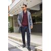 imageCOOFANDY Mens Shawl Collar Sweaters VNeck Relaxed Fit Cable PulloversWine Red