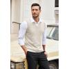 imageCOOFANDY Mens Sleeveless Sweater Vest Lightweight VNeck Cotton Vest Pullover1 Apricot