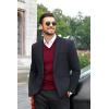 imageCOOFANDY Mens Sleeveless Sweater Vest Lightweight VNeck Cotton Vest Pullover1 Dark Red