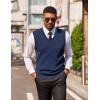 imageCOOFANDY Mens Sleeveless Sweater Vest Lightweight VNeck Cotton Vest Pullover1 Navy Blue