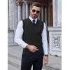 imageCOOFANDY Mens Sleeveless Sweater Vest Lightweight VNeck Cotton Vest PulloverBlack