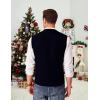 imageCOOFANDY Mens Sleeveless Sweater Vest Lightweight VNeck Cotton Vest PulloverColorful Christmas Tree