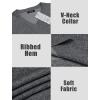 imageCOOFANDY Mens Sleeveless Sweater Vest Lightweight VNeck Cotton Vest PulloverDark Grey