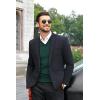 imageCOOFANDY Mens Sleeveless Sweater Vest Lightweight VNeck Cotton Vest PulloverGreen