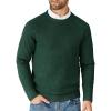 imageCOOFANDY Mens Crewneck Sweater Casual Dress Pullover Sweater Slim Fit Lightweight Long Sleeve Raglan SweatersGreen