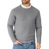 imageCOOFANDY Mens Crewneck Sweater Casual Dress Pullover Sweater Slim Fit Lightweight Long Sleeve Raglan SweatersGrey