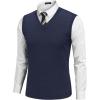 imageCOOFANDY Mens Sleeveless Sweater Vest Lightweight VNeck Cotton Vest Pullover1 Navy Blue