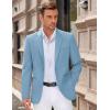 imageCOOFANDY Men Casual Blazer Sport Coats Slim Fit Lightweight Business Two Button Suit JacketsLight Blue
