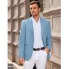 imageCOOFANDY Men Casual Blazer Sport Coats Slim Fit Lightweight Business Two Button Suit JacketsLight Blue