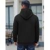 imageCOOFANDY Men Cotton Fleece Hooded Sweatshirt Casual Long Sleeve Hoodies Pullover Fashion Drawstring Hoodie with Kanga PocketBlack