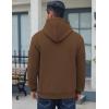 imageCOOFANDY Men Cotton Fleece Hooded Sweatshirt Casual Long Sleeve Hoodies Pullover Fashion Drawstring Hoodie with Kanga PocketDark Brown