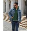 imageCOOFANDY Men Cotton Fleece Hooded Sweatshirt Casual Long Sleeve Hoodies Pullover Fashion Drawstring Hoodie with Kanga PocketLake Green