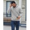 imageCOOFANDY Men Cotton Fleece Hooded Sweatshirt Casual Long Sleeve Hoodies Pullover Fashion Drawstring Hoodie with Kanga PocketLight Gray