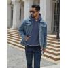 imageCOOFANDY Men Cotton Fleece Hooded Sweatshirt Casual Long Sleeve Hoodies Pullover Fashion Drawstring Hoodie with Kanga PocketNavy Blue