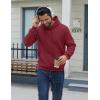 imageCOOFANDY Men Cotton Fleece Hooded Sweatshirt Casual Long Sleeve Hoodies Pullover Fashion Drawstring Hoodie with Kanga PocketWine Red