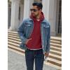 imageCOOFANDY Men Cotton Fleece Hooded Sweatshirt Casual Long Sleeve Hoodies Pullover Fashion Drawstring Hoodie with Kanga PocketWine Red