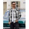 imageCOOFANDY Men Flannel Shirt Casual Button Down Shirt Jacket Long Sleeve Plaid Shirts with PocketsBlack