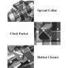 imageCOOFANDY Men Flannel Shirt Casual Button Down Shirt Jacket Long Sleeve Plaid Shirts with PocketsBlack