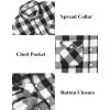 imageCOOFANDY Men Flannel Shirt Casual Button Down Shirt Jacket Long Sleeve Plaid Shirts with PocketsClassic Black