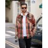imageCOOFANDY Men Flannel Shirt Casual Button Down Shirt Jacket Long Sleeve Plaid Shirts with PocketsOrange