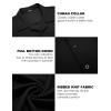 imageCOOFANDY Men Long Sleeve Button Down Shirts Muscle Fit Dress Shirts Slim Fit Knit Shirts Camp Collar ShirtsBlack
