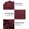 imageCOOFANDY Men Long Sleeve Button Down Shirts Muscle Fit Dress Shirts Slim Fit Knit Shirts Camp Collar ShirtsBurgundy