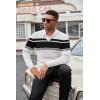 imageCOOFANDY Men V Neck Dress Sweater Knit Long Sleeve Casual Slim Fit Pullover SweaterBlack  White