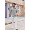 imageCOOFANDY Mens Button Down Shirt Casual Untucked Shirts Long Sleeve Dress Shirt with PocketLight Grey