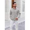 imageCOOFANDY Mens Button Down Shirt Casual Untucked Shirts Long Sleeve Dress Shirt with PocketLight Grey
