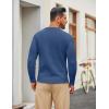 imageCOOFANDY Mens Cable Knit Sweater Casual Long Leeve Crewneck Pullover Sweaters Twist Textured Fisherman SweaterBlue
