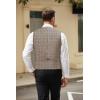 imageCOOFANDY Mens Casual Business Vests Lightweight Waistcoat Slim Fit Suit VestBrown Plaid